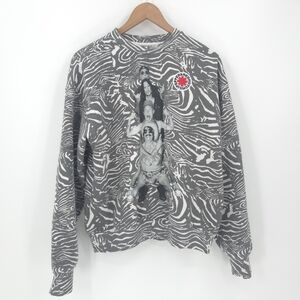Red Hot Chili Peppers Totem Zebra Crewneck Sweater Unhinged Love World Tour